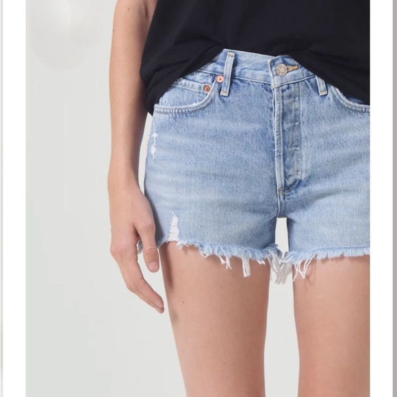 AGOLDE PARKER Vintage Cut Off Denim Shorts - Swapmeet - Size 29 - New! - Picture 3 of 9